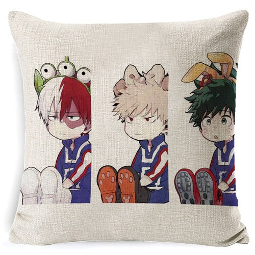 PEIYUAN Anime My Hero Academia All Might Midoriya Cool Red Waist Peach Skin Cushion Pillow Case Cover Home Costume Decor Supply