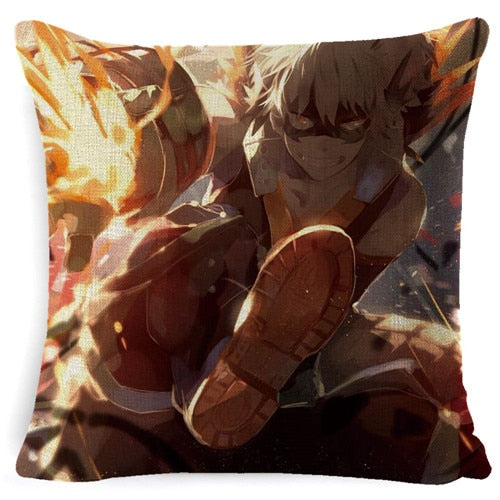 PEIYUAN Anime My Hero Academia All Might Midoriya Cool Red Waist Peach Skin Cushion Pillow Case Cover Home Costume Decor Supply