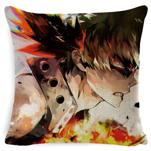 PEIYUAN Anime My Hero Academia All Might Midoriya Cool Red Waist Peach Skin Cushion Pillow Case Cover Home Costume Decor Supply