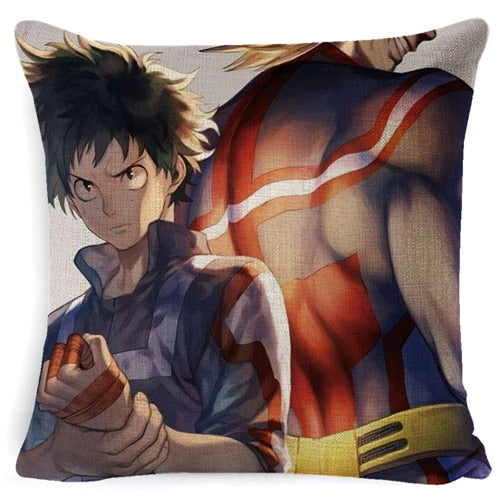 PEIYUAN Anime My Hero Academia All Might Midoriya Cool Red Waist Peach Skin Cushion Pillow Case Cover Home Costume Decor Supply