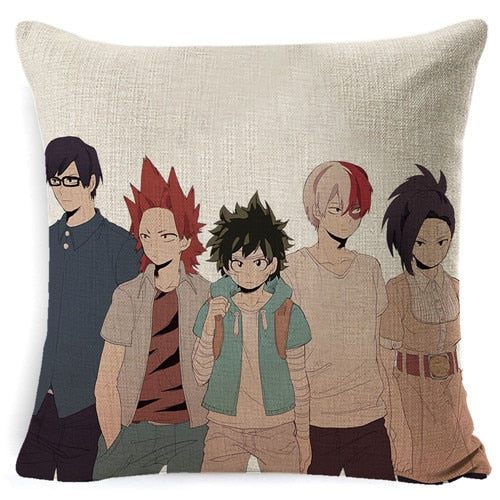 PEIYUAN Anime My Hero Academia All Might Midoriya Cool Red Waist Peach Skin Cushion Pillow Case Cover Home Costume Decor Supply