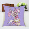 Car Throw Pillow Case Cotton Linen Sailor Moon Anime ChibiUsa Cartoon Style Square Shap Cushion Cover Decorative for Sofa New