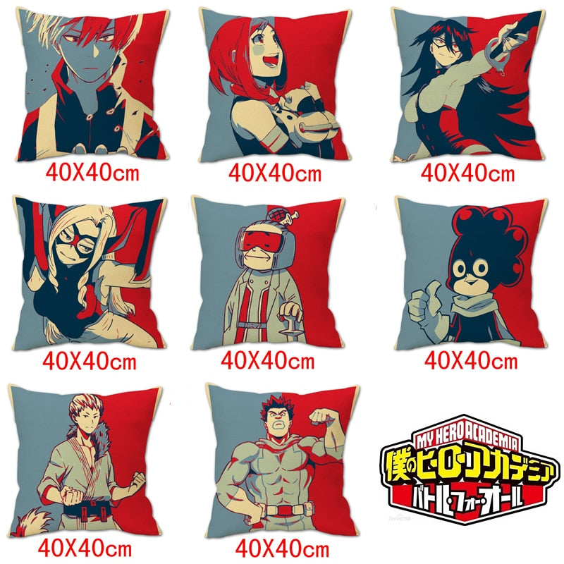 OHCOMICS 40*40CM Anime My Hero Academia/Boku no Hero Todoroki Shoto Peach Skin Pillowcase Pillowslip Cushion Cover Home Decor