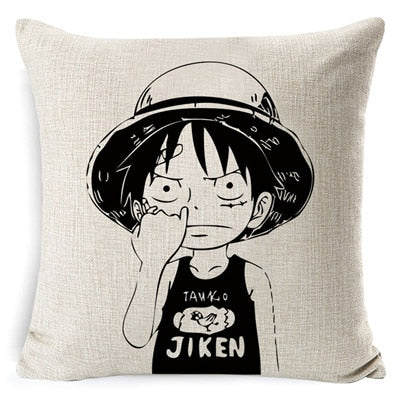 Anime Cushion Cover Linen One Piece Wanted Printed Throw Pillow Cover Sofa Car Cover Home Decoration Pillow Cushion Case 45x45cm