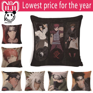 Anime Naruto Uzumaki Naruto Uchiha Sasuke Hatake Kakashi Sofa Throw Pillowcase Home Decor Pillow Case Home Cushion Cover