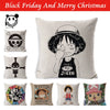 Anime Cushion Cover Linen One Piece Wanted Printed Throw Pillow Cover Sofa Car Cover Home Decoration Pillow Cushion Case 45x45cm