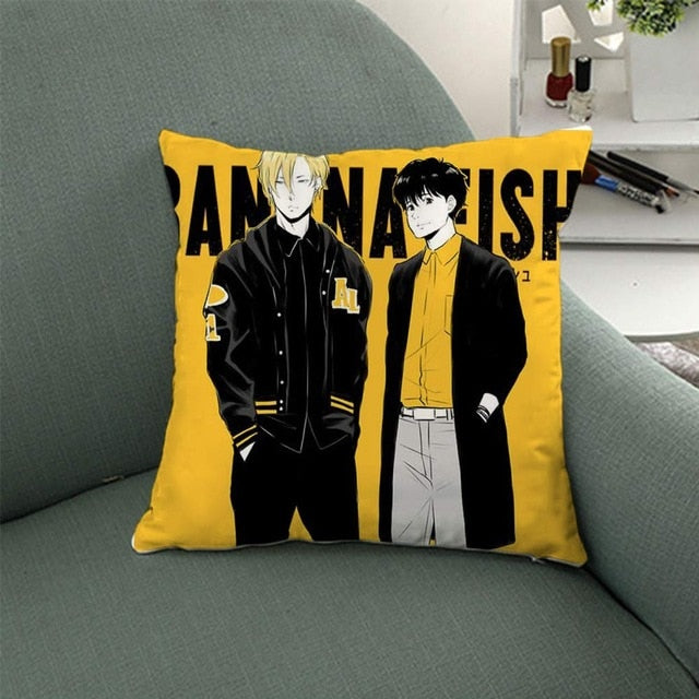 OHCOMICS 40*40CM Anime banana fish Lynx Aslan Jade Callenreese Okumura Eiji Cushion Home Car Cover Pillow Case Slip Tick Gifts