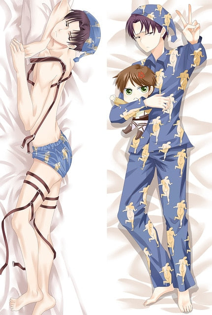 Update Anime Shingeki no Kyojin Attack on Titan Eren Jaeger Ackerman Levi Ymir Dakimakura pillow cover hugging body pillow case