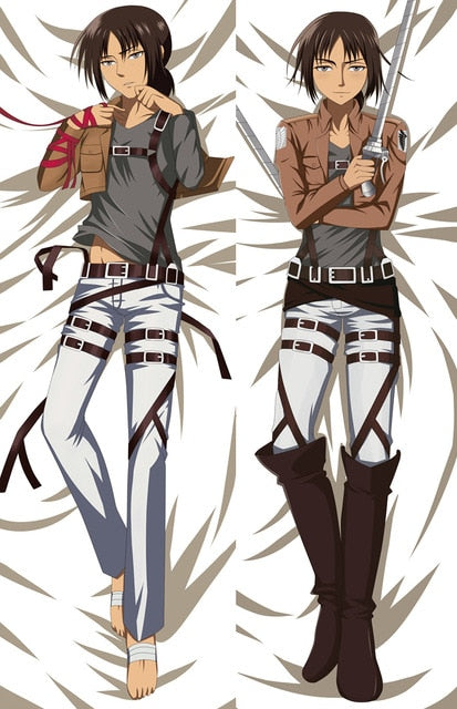 Update Anime Shingeki no Kyojin Attack on Titan Eren Jaeger Ackerman Levi Ymir Dakimakura pillow cover hugging body pillow case