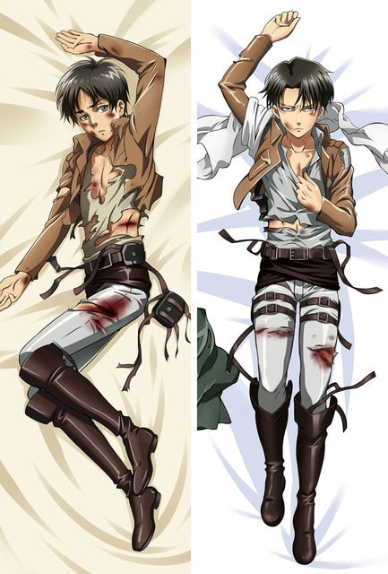 Update Anime Shingeki no Kyojin Attack on Titan Eren Jaeger Ackerman Levi Ymir Dakimakura pillow cover hugging body pillow case