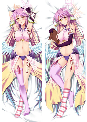 August Update Anime NO GAME NO LIFE Characters sexy girl Shiro & Jibril Dakimakura pillow cover hugging body pillow case