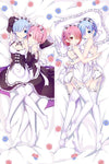 Update Anim Re Zero kara Hajimeru Isekai Seikatsu characters sexy girl Rem & Ram Dakimakura pillow cover hugging body pillowcase