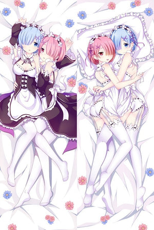 July update Anime Re Zero kara Hajimeru Isekai Seikatsu Emilia Rem Ram Beatrice Dakimakura body pillow cover hugging pillowcases