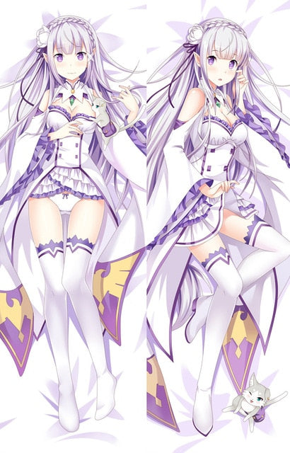 July update Anime Re Zero kara Hajimeru Isekai Seikatsu Emilia Rem Ram Beatrice Dakimakura body pillow cover hugging pillowcases