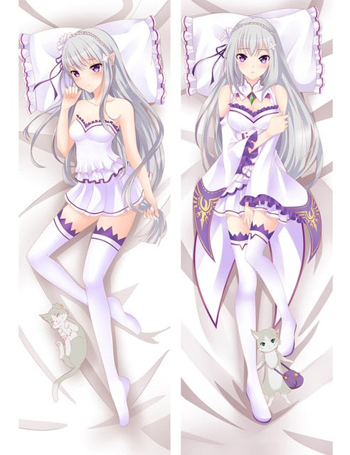 July update Anime Re Zero kara Hajimeru Isekai Seikatsu Emilia Rem Ram Beatrice Dakimakura body pillow cover hugging pillowcases