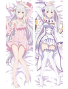 July update Anime Re Zero kara Hajimeru Isekai Seikatsu Emilia Rem Ram Beatrice Dakimakura body pillow cover hugging pillowcases