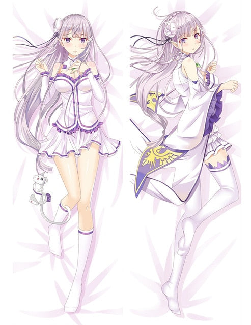 July update Anime Re Zero kara Hajimeru Isekai Seikatsu Emilia Rem Ram Beatrice Dakimakura body pillow cover hugging pillowcases