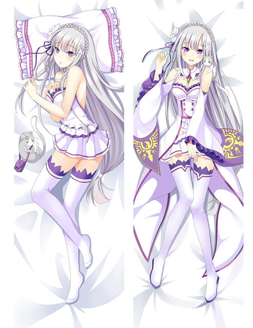 July update Anime Re Zero kara Hajimeru Isekai Seikatsu Emilia Rem Ram Beatrice Dakimakura body pillow cover hugging pillowcases