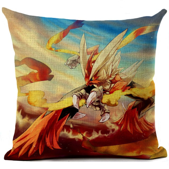 Pokemon Cushion Cover Linen Cartoon Printed Pillow Cover Car Sofa Throw Pillows Home Decoration Anime Pillowcase 45*45cm