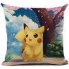 Pokemon Cushion Cover Linen Cartoon Printed Pillow Cover Car Sofa Throw Pillows Home Decoration Anime Pillowcase 45*45cm