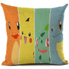 Pokemon Cushion Cover Linen Cartoon Printed Pillow Cover Car Sofa Throw Pillows Home Decoration Anime Pillowcase 45*45cm