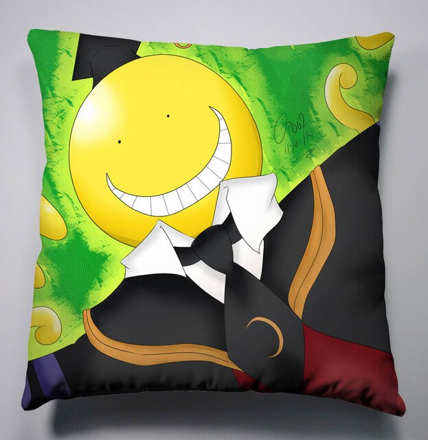 Anime Manga Assassination Classroom Pillow 40x40cm Pillow Case Cover Seat Bedding Cushion 004